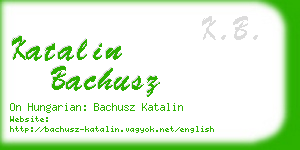 katalin bachusz business card